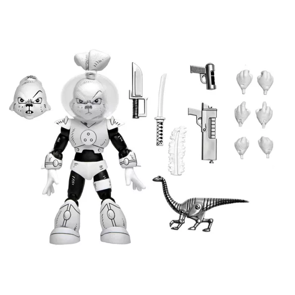 Usagi Yojimbo - 7” Scale Action Figure - Space Usagi Yojimbo Black & White Figure-NECA54374