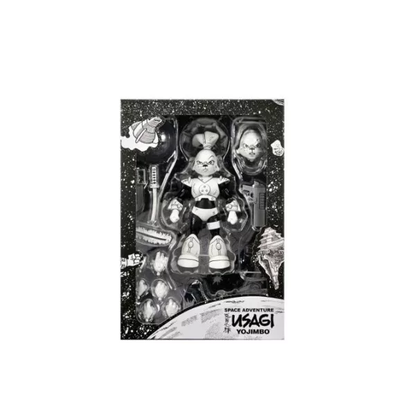 Usagi Yojimbo - 7” Scale Action Figure - Space Usagi Yojimbo Black & White Figure-NECA54374
