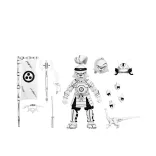 Usagi Yojimbo - 7” Scale Action Figure - Samurai Usagi Yojimbo Black & White Figure-NECA54505