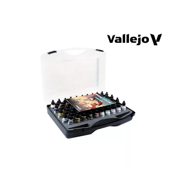 Vallejo - Model Color / 80 colors case - Basic Case. Includes: 75 basic colors + 5 auxiliaries 18 ml-70252