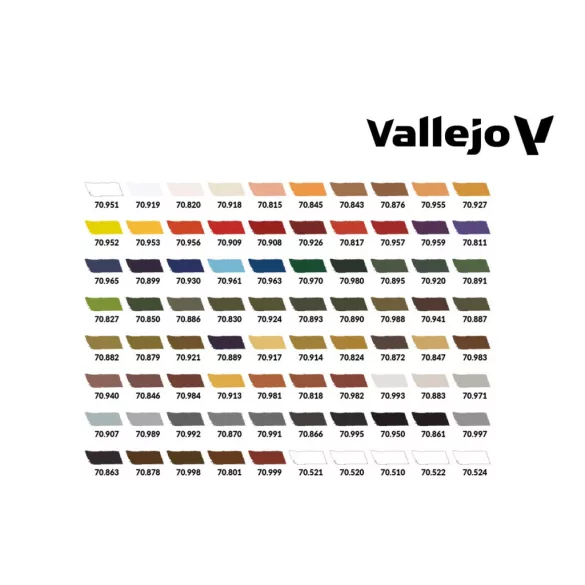 Vallejo - Model Color / 80 colors case - Basic Case. Includes: 75 basic colors + 5 auxiliaries 18 ml-70252