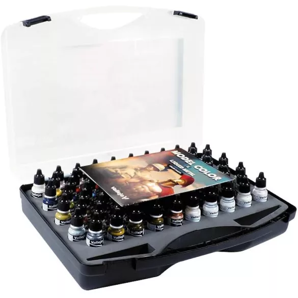 Vallejo - Model Color / 80 colors case - Military Case includes: 76 colors + 4 auxiliaries 18 ml-70253