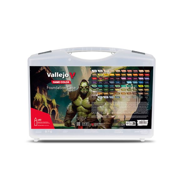 Vallejo - Game Color / Color Case - Foundation Case includes 80 opaque colors 18 ml-72180
