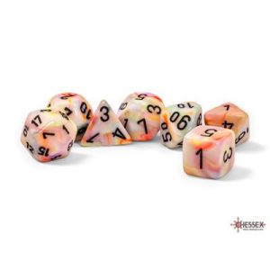 Chessex Festive® Mega-hedral™ Circus™/black 7-Die set-22442
