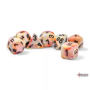 Chessex Festive® Mega-hedral™ Circus™/black 7-Die set-22442