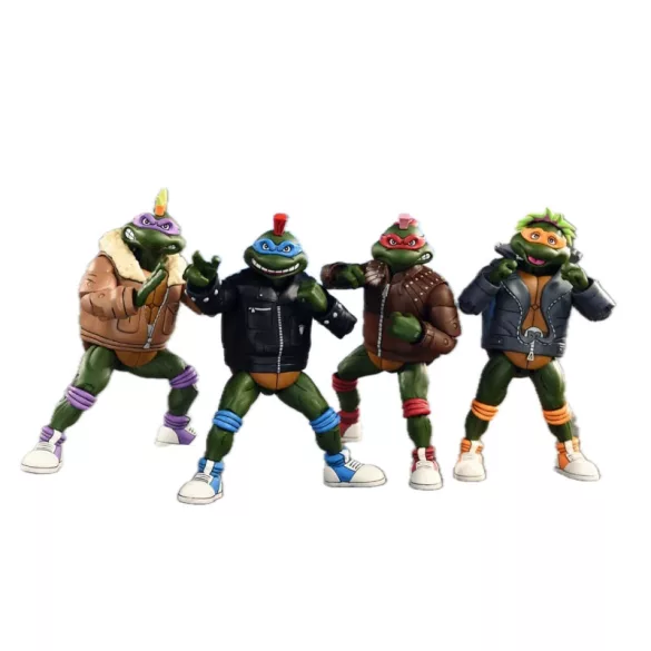 TMNT (Cartoon) - 7” Scale Action Figure - Punk Turtles 4 Pack-NECA54381