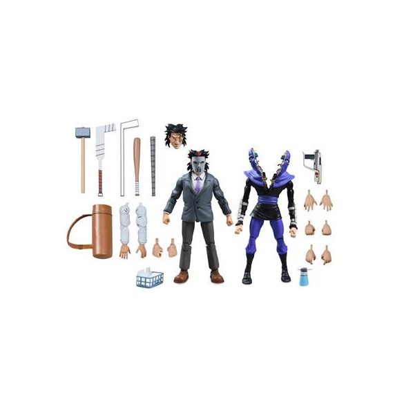 TMNT (Cartoon) - 7” Scale Action Figure - Business Suit Casey Jones & Split Foot Soldier 2 Pack-NECA54394