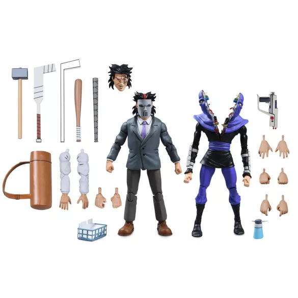 TMNT (Cartoon) - 7” Scale Action Figure - Business Suit Casey Jones & Split Foot Soldier 2 Pack-NECA54394