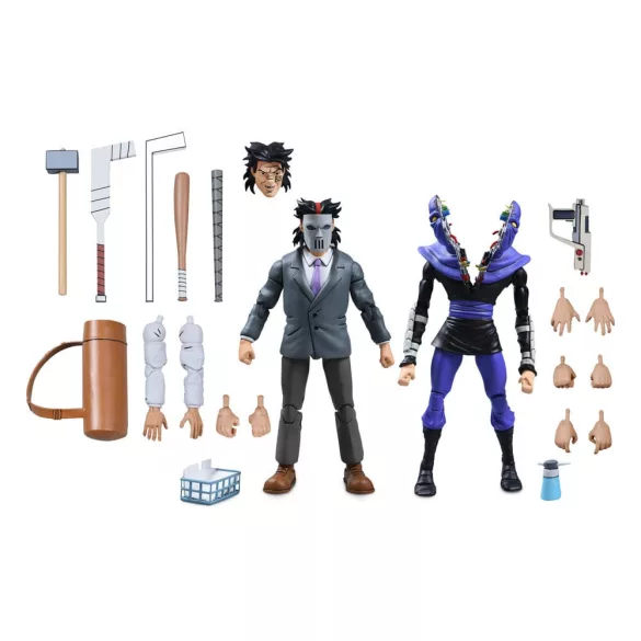 TMNT (Cartoon) - 7” Scale Action Figure - Business Suit Casey Jones & Split Foot Soldier 2 Pack-NECA54394