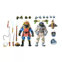 TMNT (Cartoon) - 7” Scale Action Figures - Space Adventure & Samurai Turtles 2 Pack-NECA54345