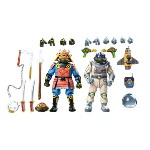 TMNT (Cartoon) - 7” Scale Action Figures - Space Adventure & Samurai Turtles 2 Pack-NECA54345