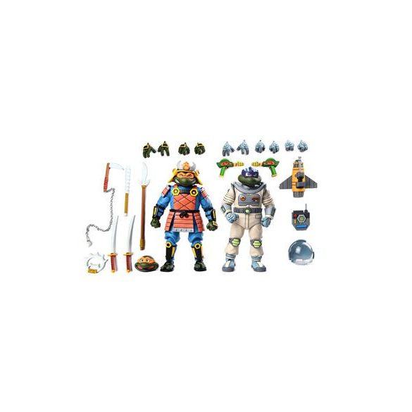 TMNT (Cartoon) - 7” Scale Action Figures - Space Adventure & Samurai Turtles 2 Pack-NECA54345