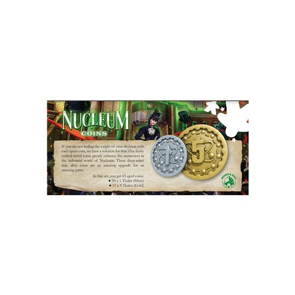 Board&Dice Accessories: Nucleum Metal Coins-BND0104