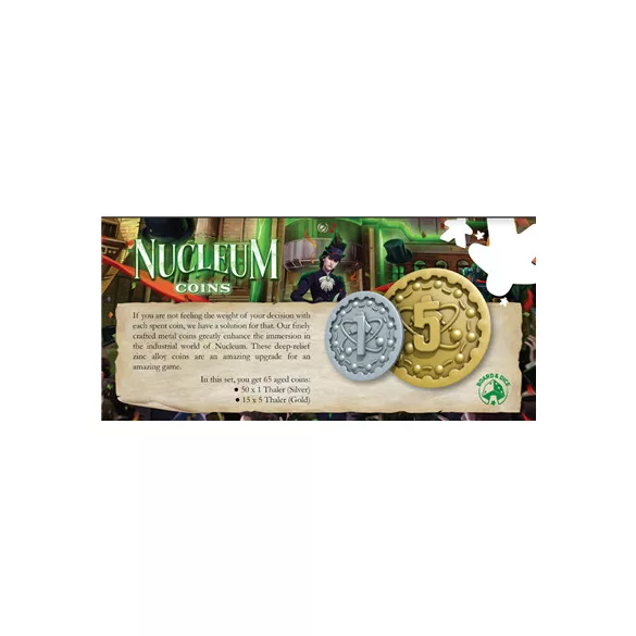 Board&Dice Accessories: Nucleum Metal Coins-BND0104