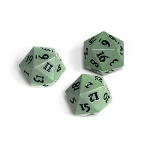 UP - Vivid Heavy Metal D20 Dice - Cool Matcha-16495