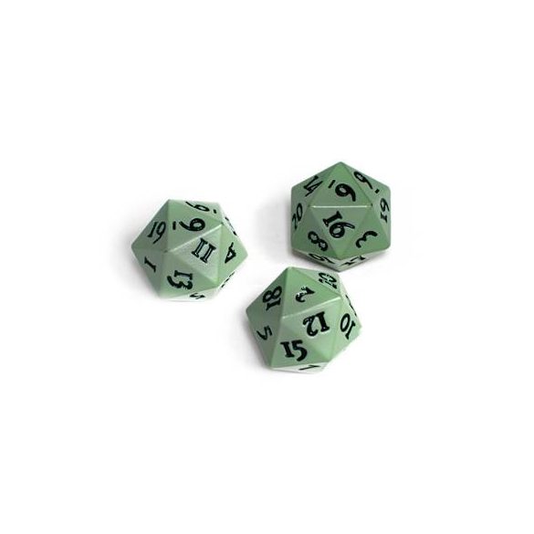 UP - Vivid Heavy Metal D20 Dice - Cool Matcha-16495