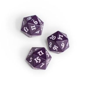 UP - Vivid Heavy Metal D20 Dice - Midnight Plum-16488