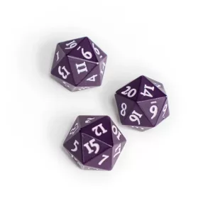 UP - Vivid Heavy Metal D20 Dice - Midnight Plum-16488