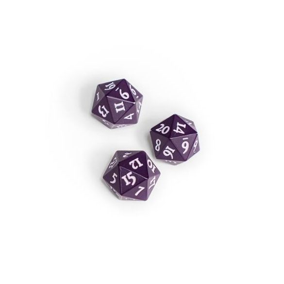 UP - Vivid Heavy Metal D20 Dice - Midnight Plum-16488