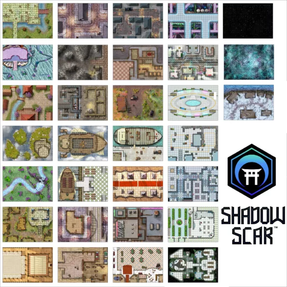 The Giant Book of Shadow Scar Battle Mats - EN-LBM061