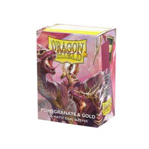 Dragon Shield Standard Matte Dual Sleeves Pomegranate & Gold (100 Sleeves)-AT-15065