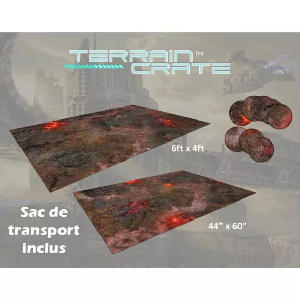 Terrain Crate - 44"x60" Hellscape Battle Mat játékszőnyeg