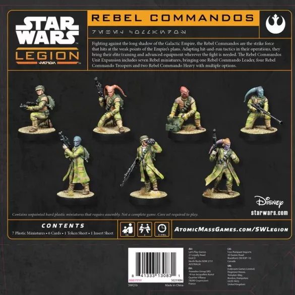 Star Wars Legion - Rebel Commandos - EN/DE/SP/FR-SWQ16