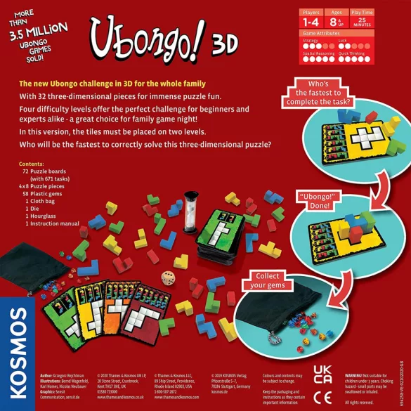 Ubongo 3D társasjáték - angol kiadás