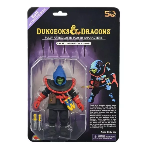 Dungeons & Dragons 7" figura - 50th Anniversary Zarak bliszterkártyán