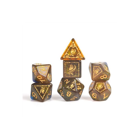 D&D Adventure Dice - Monk: Blue / Gold-SDZ2002-13