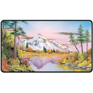 UP - Bob Ross Mighty Mountain Lake Black Stitched Playmat-16531