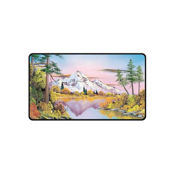 UP - Bob Ross Mighty Mountain Lake Black Stitched Playmat-16531