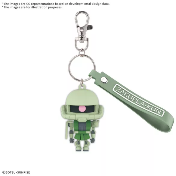 Gundam - 3D Rubber Mascot Keychain - ZAKUPLA-kun-MK68383