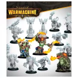 Warmachine: Southern Kriels Fire Tongue Warriors Command Cadre - EN miniatűra szett