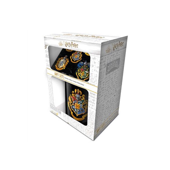 Harry Potter (Colourful Crest) Gift Set (Mug, Coaster & Keychain)-GP86732