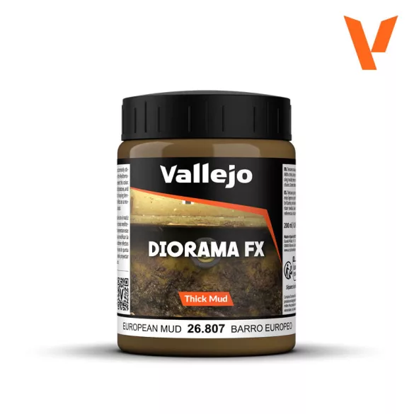 Vallejo - Diorama FX Thick Mud Textures European Thick Mud 200 ml-26807