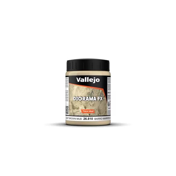 Vallejo - Diorama FX Thick Mud Textures Light Brown Thick Mud 200 ml-26810