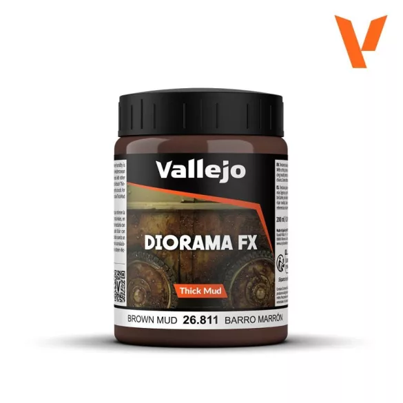 Vallejo - Diorama FX Thick Mud Textures Brown Thick Mud 200 ml-26811