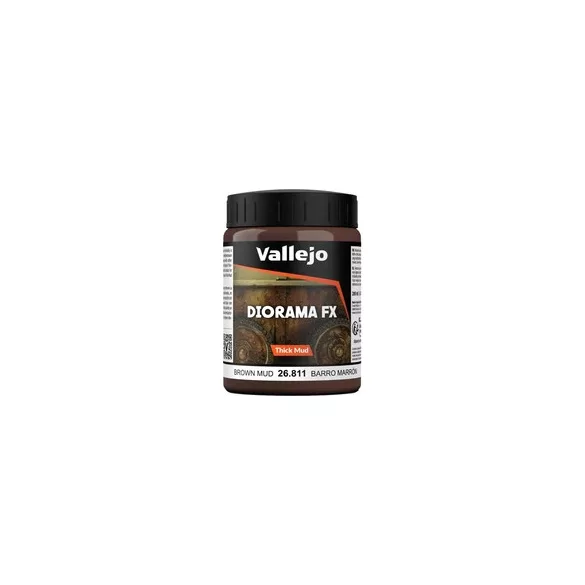 Vallejo - Diorama FX Thick Mud Textures Brown Thick Mud 200 ml-26811