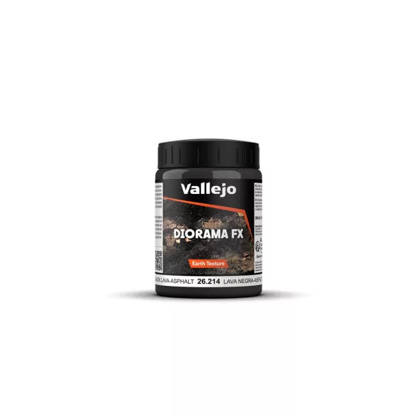 Vallejo - Diorama FX Earth Textures Black Lava-Asphalt 200 ml-26214