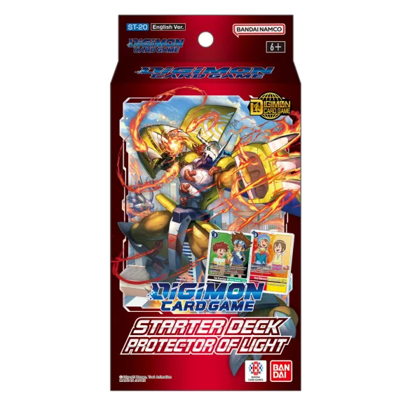 Digimon Card Game - Starter Deck Display ST20 Protector Of Light (8 pakli) - EN