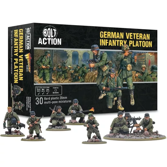 Bolt Action - German Veteran Infantry Platoon miniatűra készlet - angol kiadás