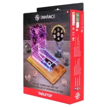 Enhance Gaming - LED Dice Tower and 7pc Clear Dice Set-ENTTADL100CLEW