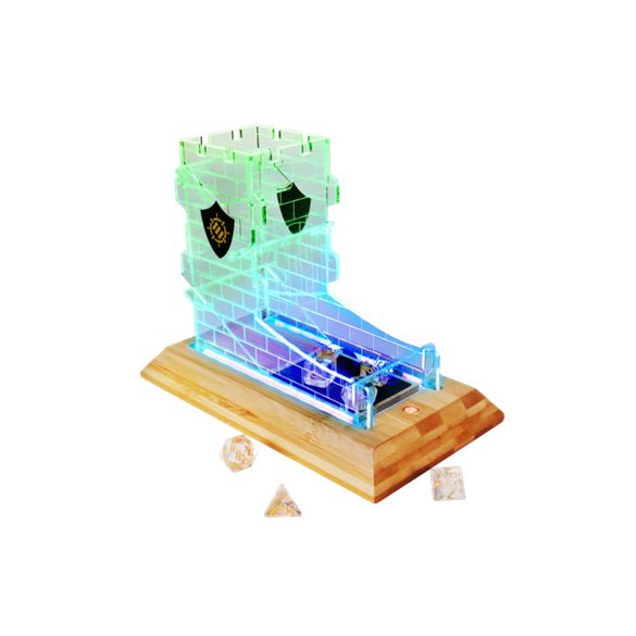 Enhance Gaming - LED Dice Tower and 7pc Clear Dice Set-ENTTADL100CLEW