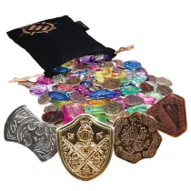 Enhance Gaming Treasure Token Set metal token and gem set