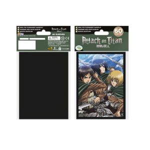 Attack On Titan Yu-Gi-Oh sized Sleeves - Battle Trio (60 Sleeves)-L420054
