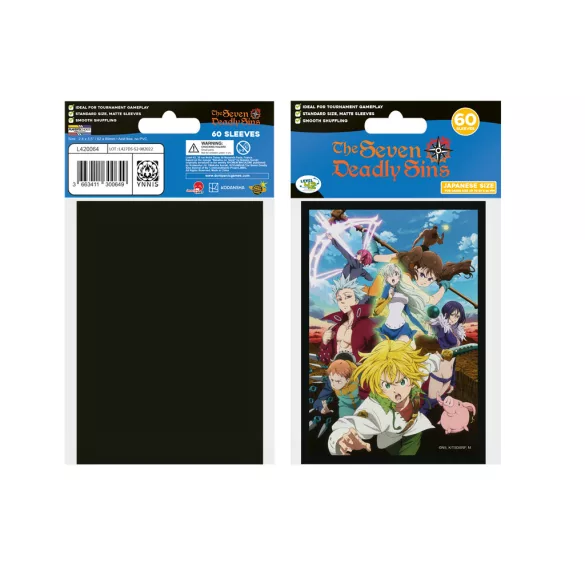 Seven Deadly Sins Battle Team Yu-Gi-Oh méretű kártyavédő (60 db)