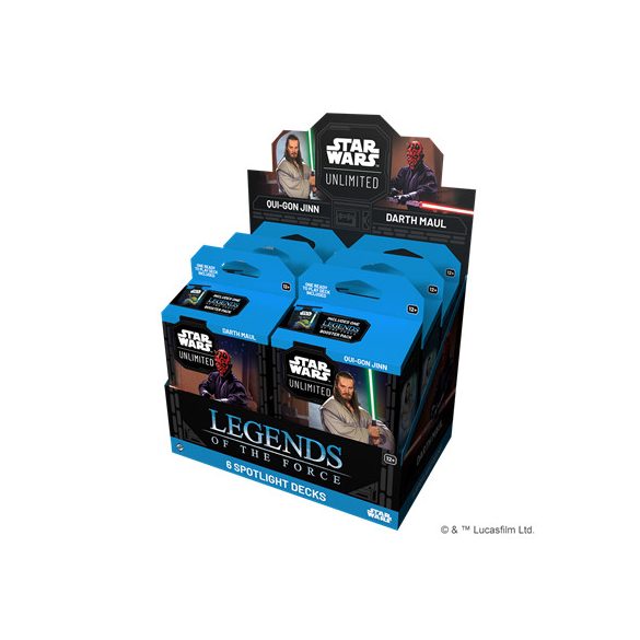 FFG - Star Wars: Unlimited - Legends of the Force Spotlight Deck Display (6 Decks) - EN-SWH0510en