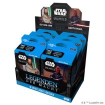 FFG - Star Wars: Unlimited - Legends of the Force Spotlight Deck Display (6 Decks) - DE-SWH0510de