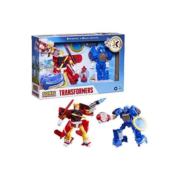 Transformers Collaborative Sonic the Hedgehog x Transformers Wingtail and Blue Booster Action Figure-G07135L0